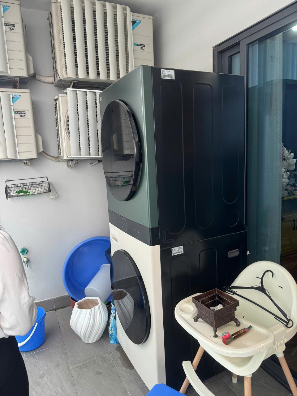 Sửa chữa tháp giặt sấy LG washtower