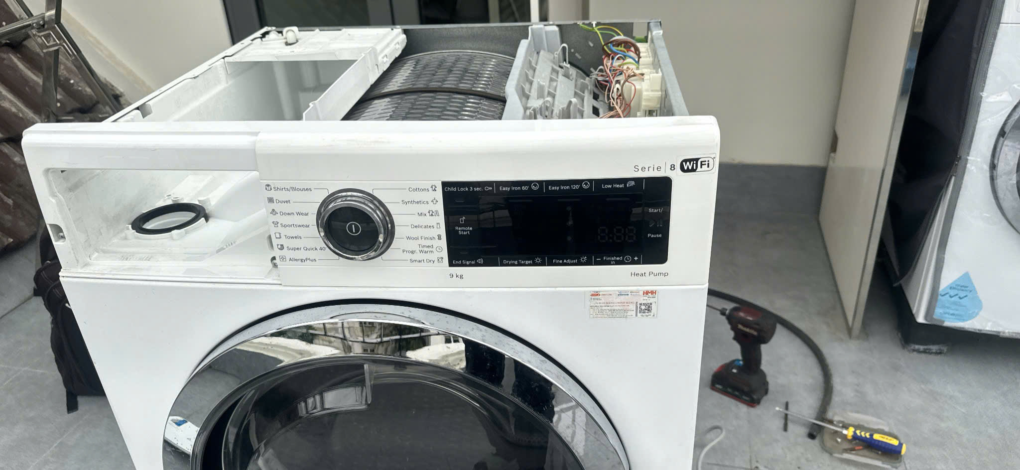Sửa máy sấy quần áo Bosch không nóng